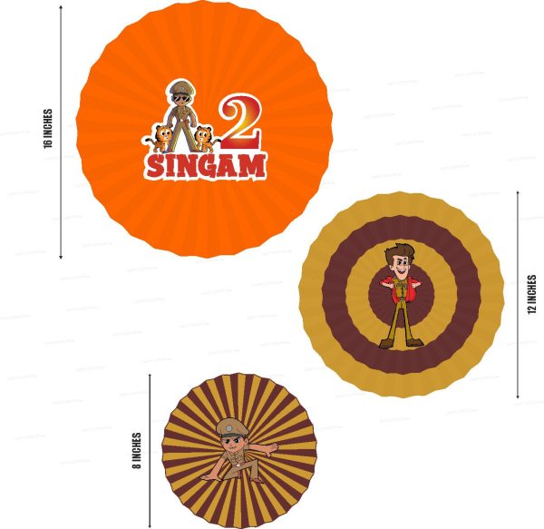 Little Singham Theme  Paper Fan Supply