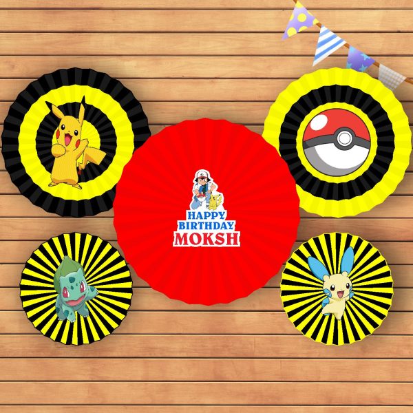 Pokemon Theme Paper Fan Discount