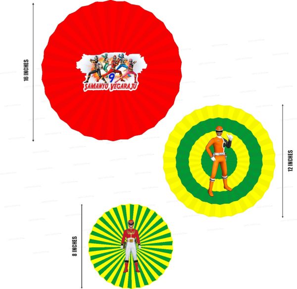 Power Rangers Theme Paper Fan Online Hot Sale