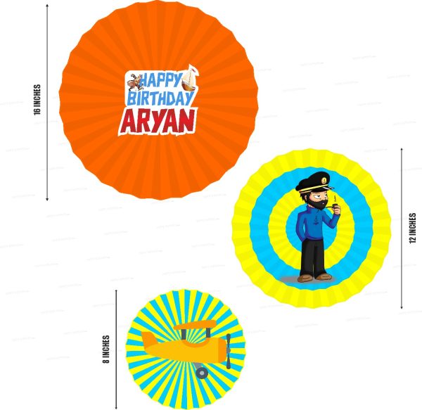 Tin Tin Theme Paper Fan Online Hot Sale