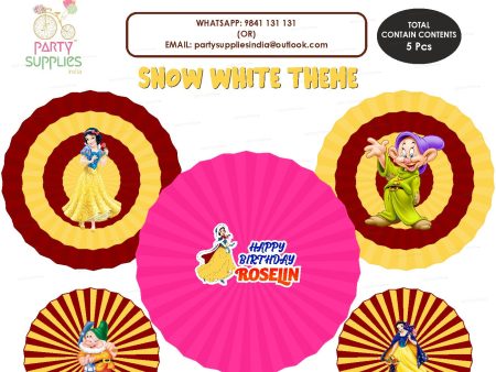 Snow And White Theme Paper Fan Fashion