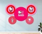 Hello Kitty Theme Paper Fan Hot on Sale