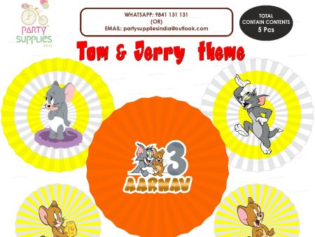 Tom & Jerry Theme Paper Fan Cheap