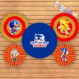 Sonic the Hedgedog  Theme Paper Fan Hot on Sale