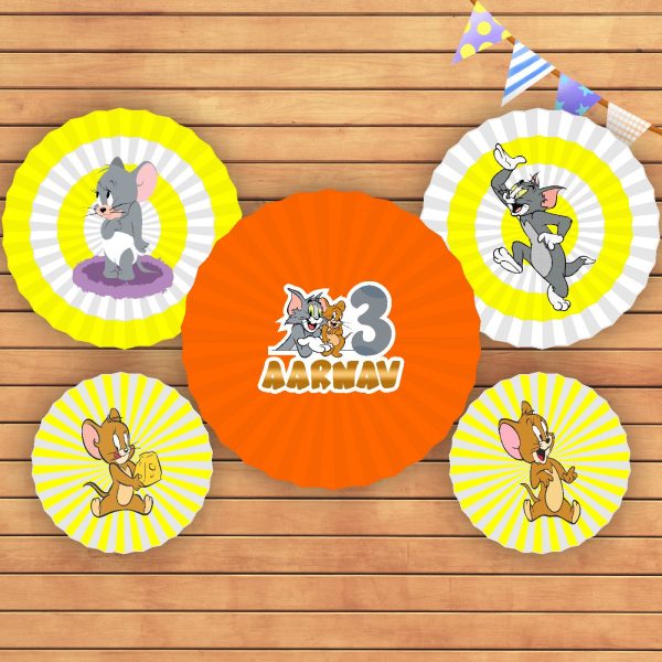 Tom & Jerry Theme Paper Fan Cheap