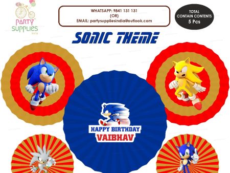 Sonic the Hedgedog  Theme Paper Fan Hot on Sale