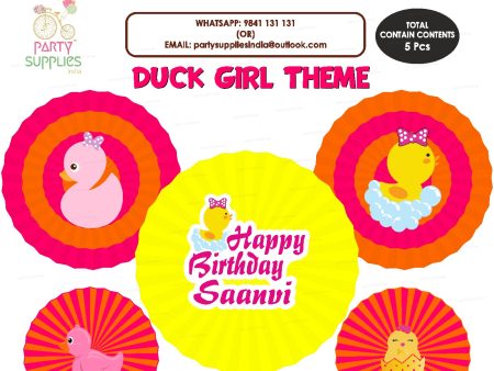 Duck Theme Girl Paper Fan Sale