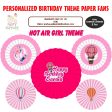 Hot Air Girl Theme Paper Fan Sale