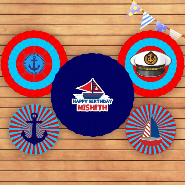 Sailor Theme Paper Fan For Discount