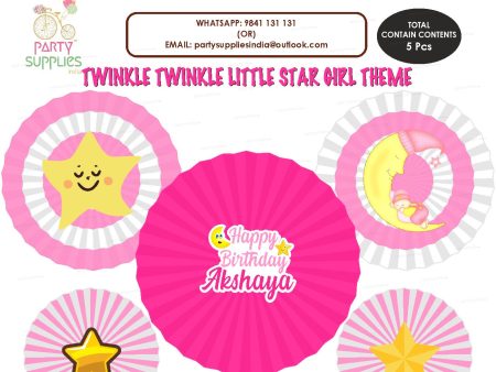 Twinkle Twinkle Little Star Girl Theme Paper Fan Online now