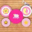 Twinkle Twinkle Little Star Girl Theme Paper Fan Online now