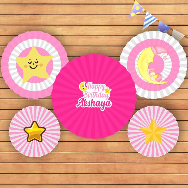 Twinkle Twinkle Little Star Girl Theme Paper Fan Online now