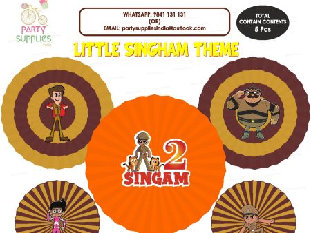 Little Singham Theme  Paper Fan Supply