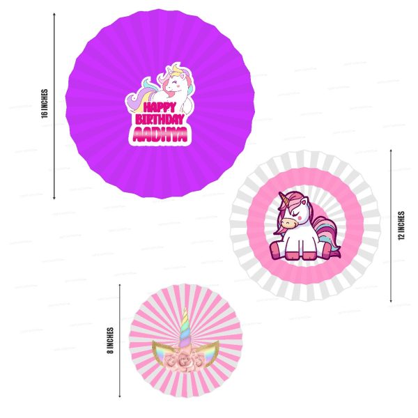 Unicorn Theme Paper Fan Cheap