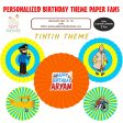 Tin Tin Theme Paper Fan Online Hot Sale