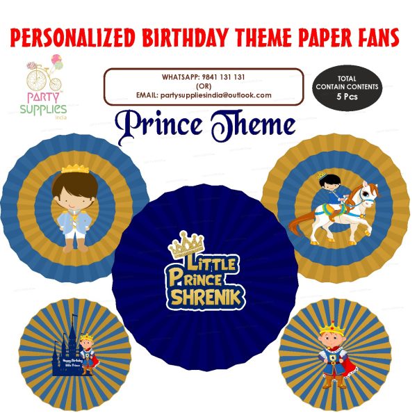 Prince Theme Paper Fan Cheap