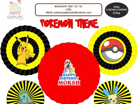 Pokemon Theme Paper Fan Discount