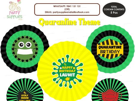 Quarantine Theme Paper Fan Cheap