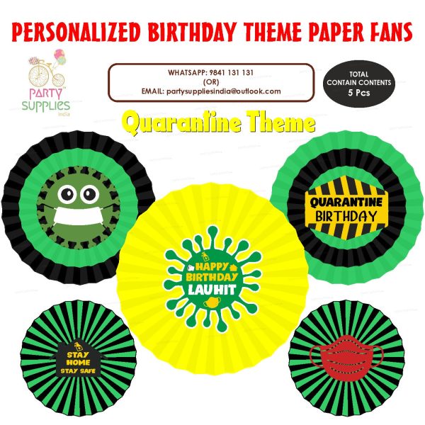 Quarantine Theme Paper Fan Cheap