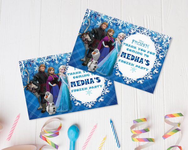 Frozen Theme Thank You Card For Cheap