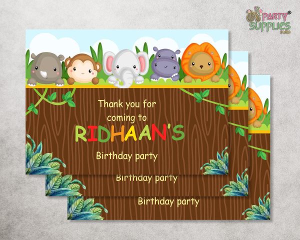 Jungle Theme Thank You Card Hot on Sale