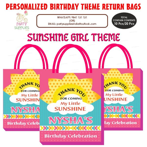 Sunshine Girl Theme Return Gift Bag Cheap