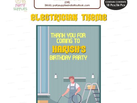 Electrician Theme Thank You Card Online Hot Sale