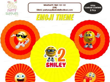 Emoji Theme Paper Fan Online Sale