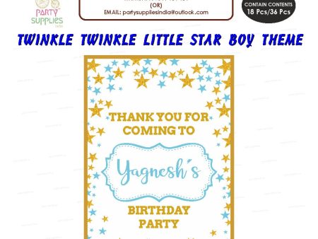 Twinkle Twinkle Little Star Boy Theme Thank You Card Sale