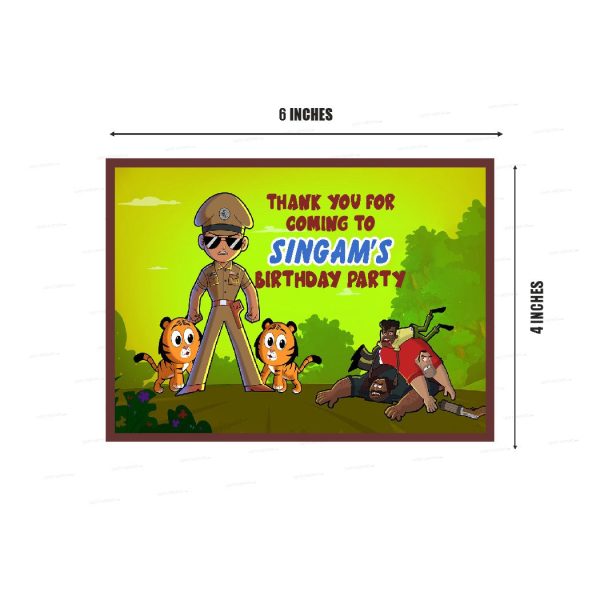 Little Singham Theme Thank You Card Hot on Sale