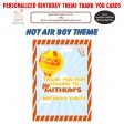 Hot Air Theme Boy Thank You Card Discount