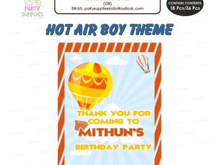 Hot Air Theme Boy Thank You Card Discount