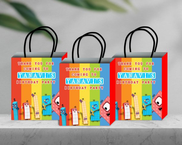 Number Blocks Theme Return Gift Bag Online Sale