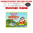 Shinchan Theme Thank You Card Online now