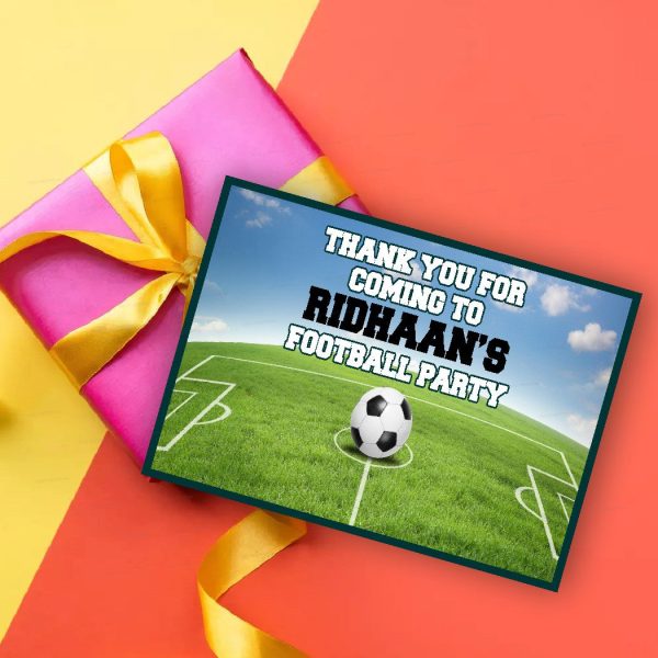 Football Theme Thank You Card Online