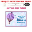 Hot Air Theme Girl Thank You Card For Discount