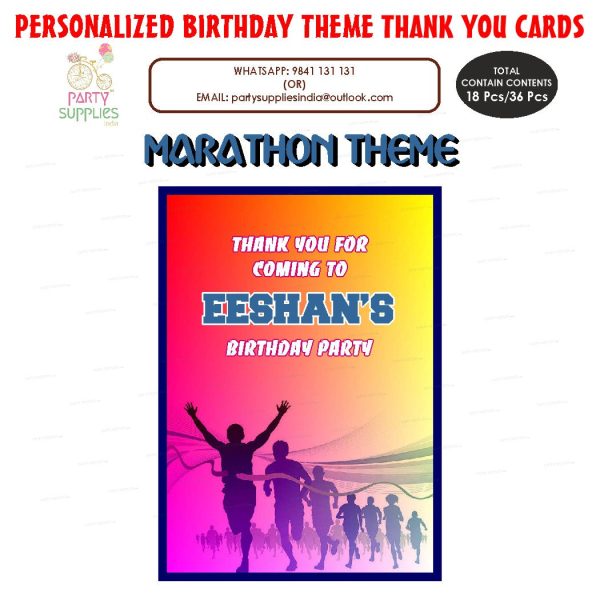 Marathon Theme Thank You Card Cheap