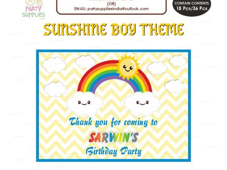 Sunshine Boy Theme Thank You Card For Cheap