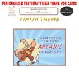 Tin Tin Theme Thank You Card Online