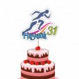 Marathon Theme Classic Cake Topper Fashion