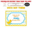 Duck Theme Boy Thank You Card Online now