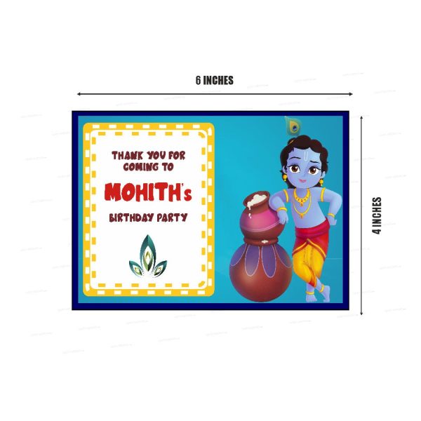 Little Krishna Theme Thank You Card Online