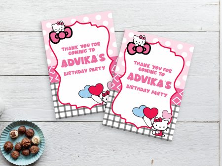 Hello Kitty Theme Thank You Card Online now