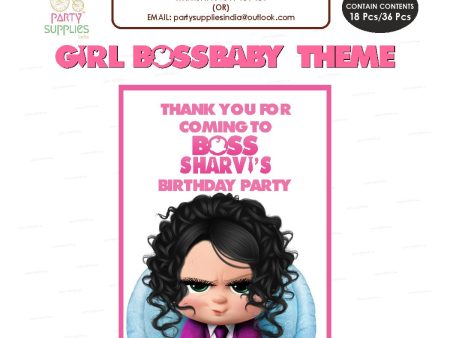 Girl Boss Baby Theme Thank You Card Online