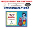 Little Krishna Theme Thank You Card Online