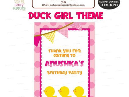 Duck Theme Girl Thank You Card Online Sale