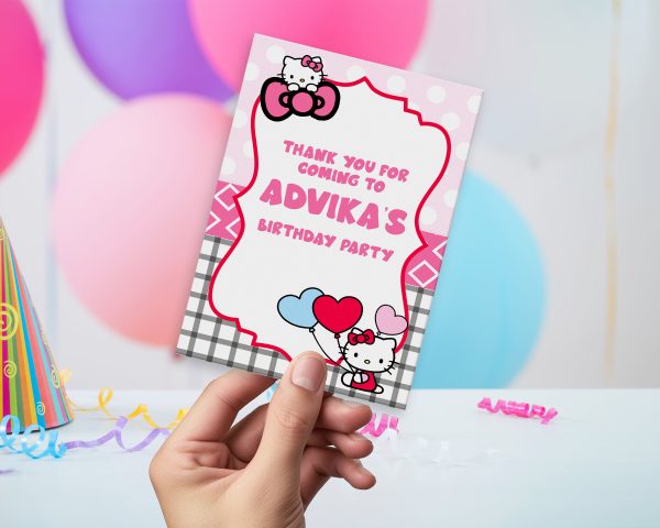 Hello Kitty Theme Thank You Card Online now