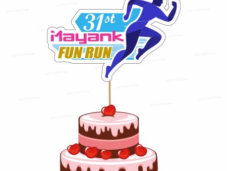 Marathon Theme Personalized Cake Topper Online Sale