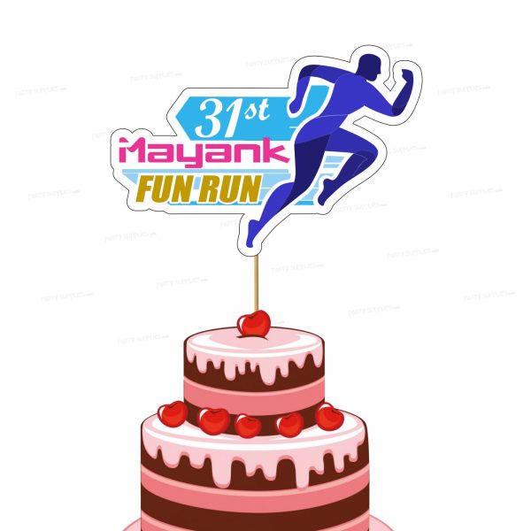 Marathon Theme Personalized Cake Topper Online Sale