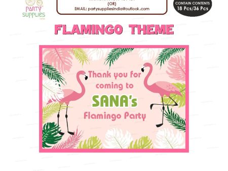 Flamingo Theme Thank You Card Sale